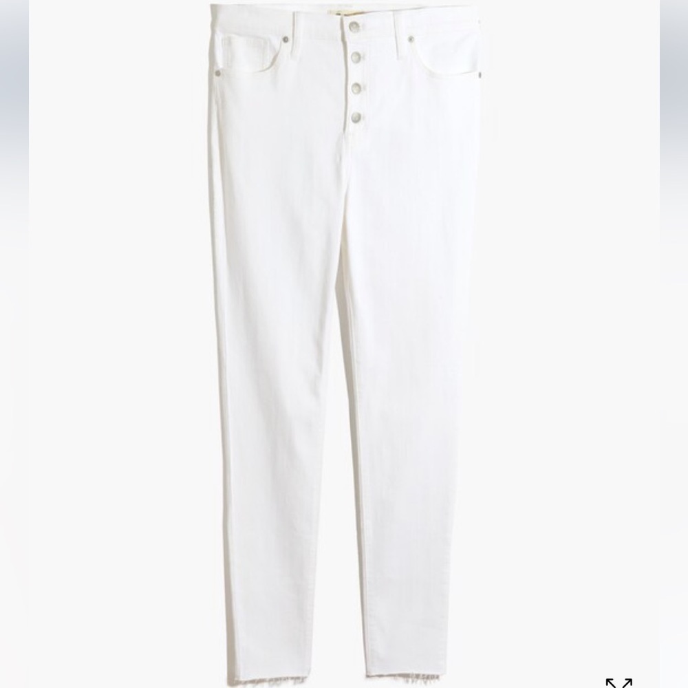 Madewell 9" Mid-Rise Skinny Jeans in Pure White